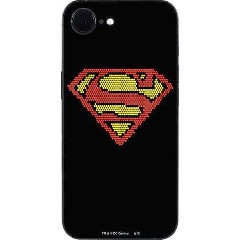 DC Comics Superman Logo Pixels iPhone 16e Skin